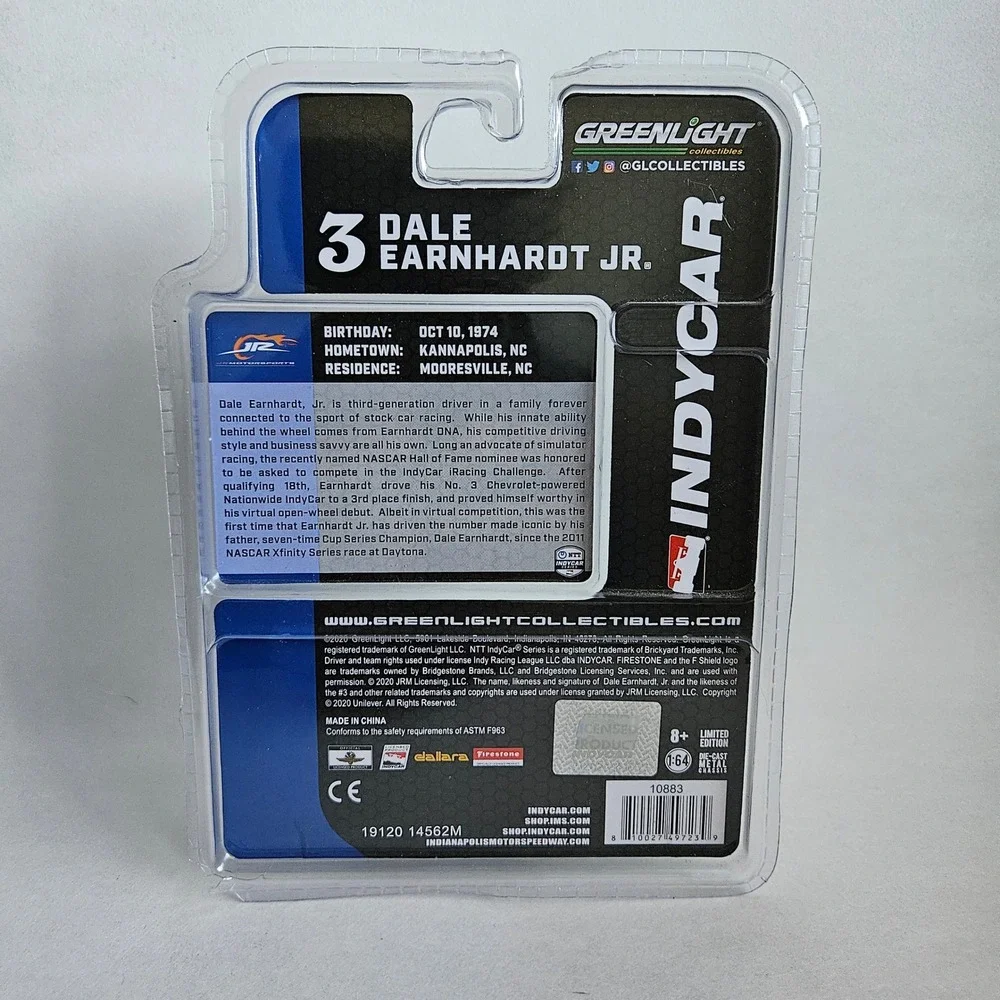 Greenlight IndyCar Dale Earnhardt Jr #3 Nationwide iRacing 1/64 Diecast Car